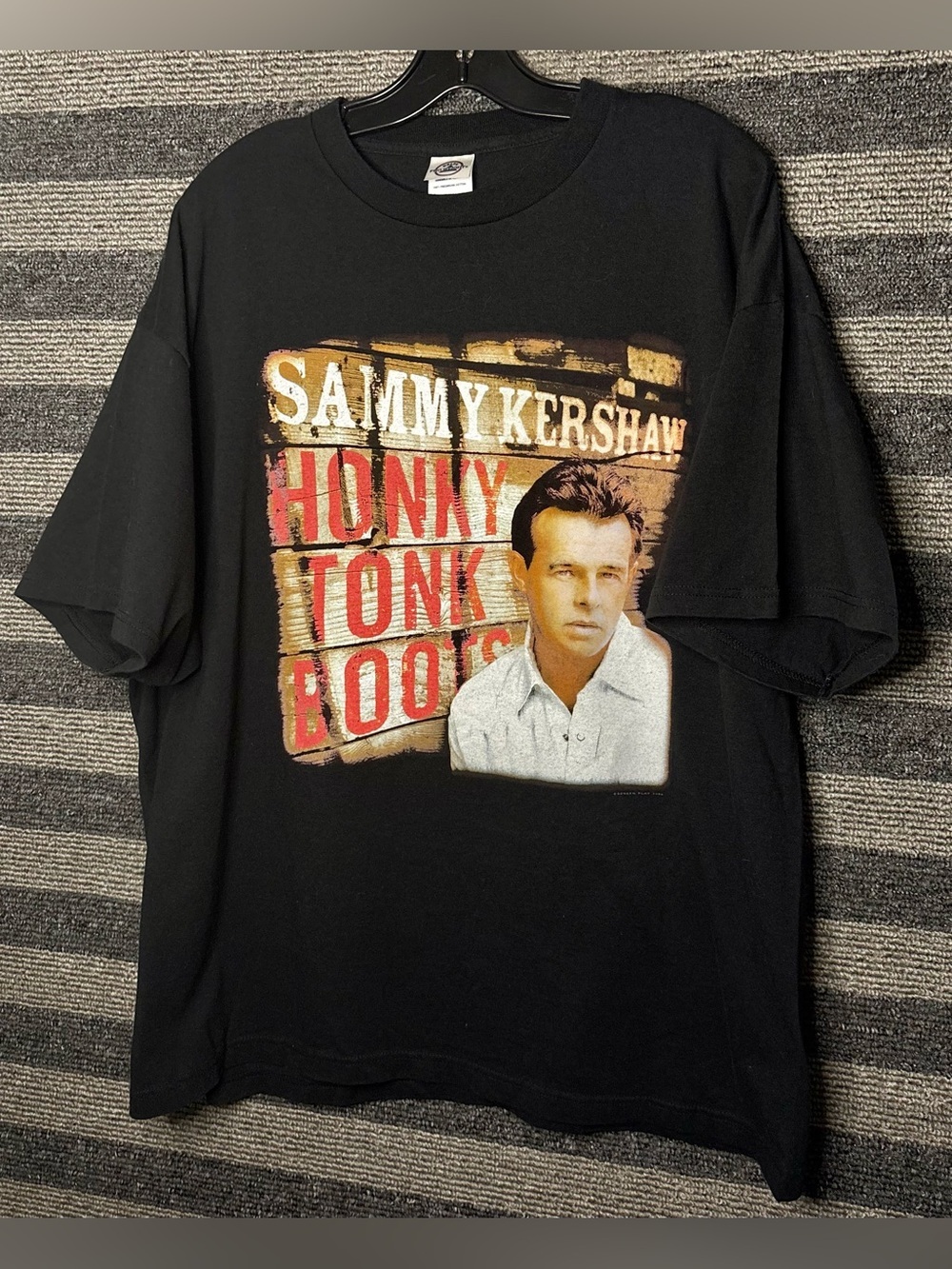 Vintage Sammy Kershaw 2000 Honky Tonk Boots Tour Country Music Black T-Shirt 2XL